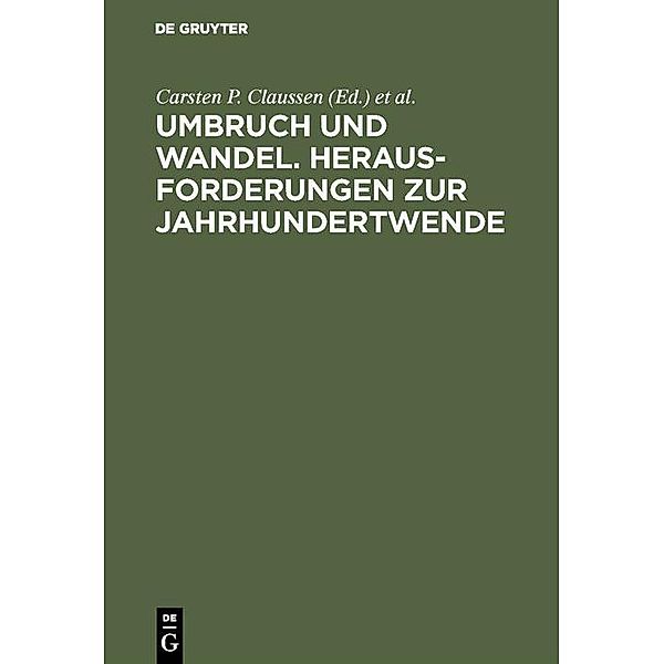 Umbruch und Wandel. Herausforderungen zur Jahrhundertwende / Jahrbuch des Dokumentationsarchivs des österreichischen Widerstandes