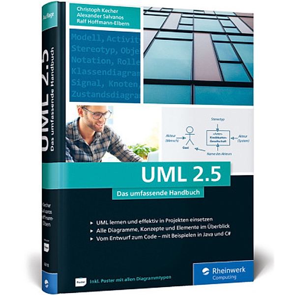 UML 2.5, m. Poster, Alexander Salvanos, Ralf Hoffmann-Elbern, Christoph Kecher