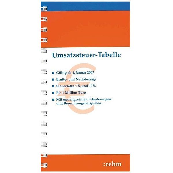 Umsatzsteuer-Tabelle