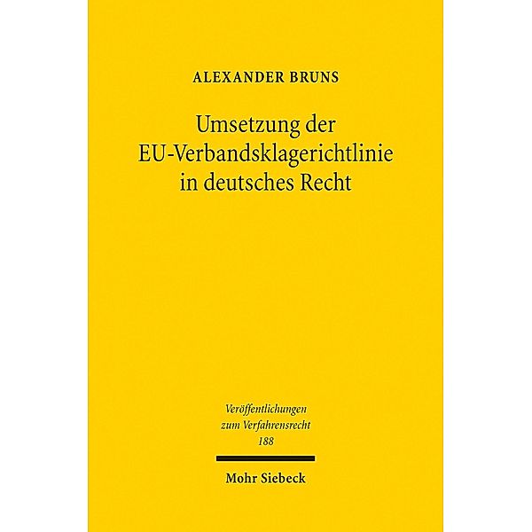 Umsetzung der EU-Verbandsklagerichtlinie in deutsches Recht, Alexander Bruns