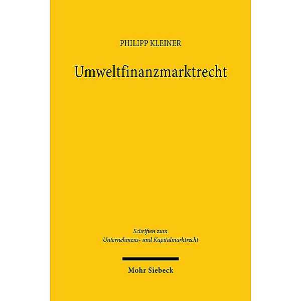 Umweltfinanzmarktrecht, Philipp Kleiner