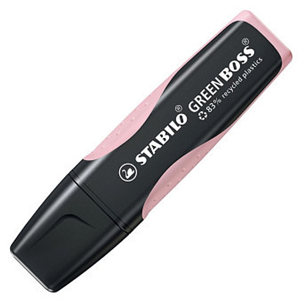 Umweltfreundlicher Textmarker - STABILO GREEN BOSS Pastel - Einzelstift - rosiges Rouge