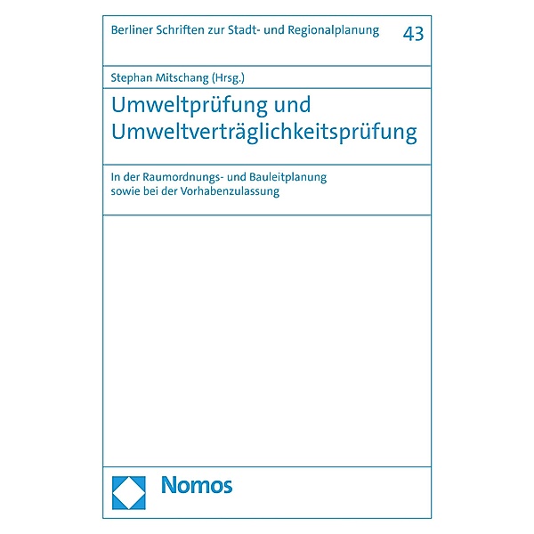 Umweltprüfung und Umweltverträglichkeitsprüfung / Berliner Schriften zur Stadt- und Regionalplanung Bd.43