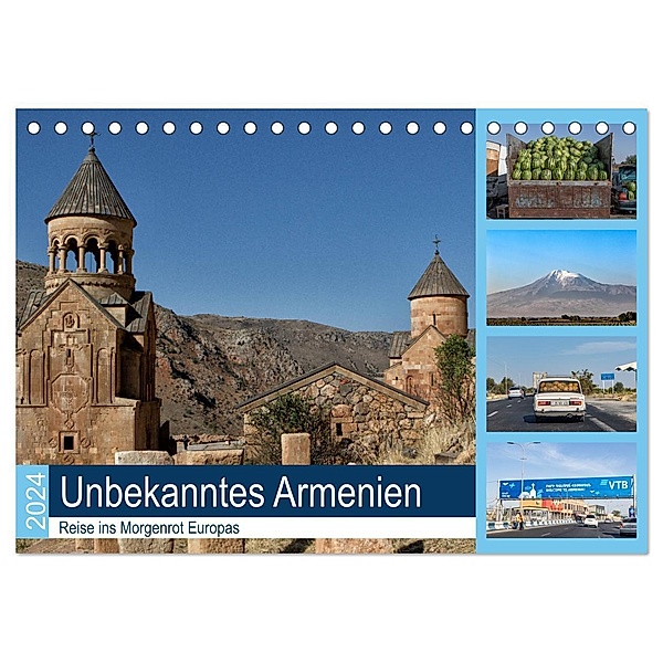 Unbekanntes Armenien (Tischkalender 2024 DIN A5 quer), CALVENDO Monatskalender, hans will