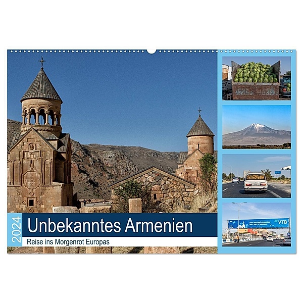 Unbekanntes Armenien (Wandkalender 2024 DIN A2 quer), CALVENDO Monatskalender, hans will