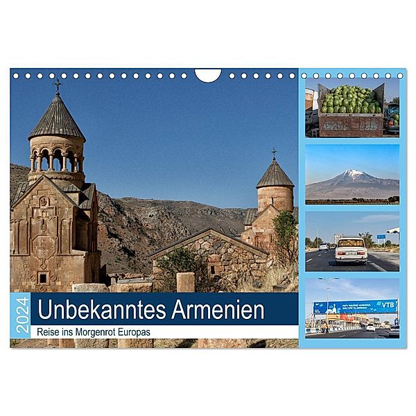 Unbekanntes Armenien (Wandkalender 2024 DIN A4 quer), CALVENDO Monatskalender, hans will