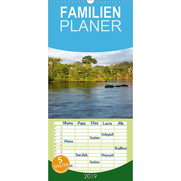 Unbekanntes Suriname - Familienplaner hoch (Wandkalender 2019 , 21 cm x 45 cm, hoch), T. Susdorf