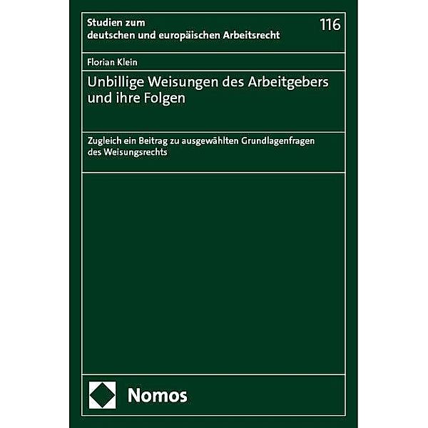 Unbillige Weisungen des Arbeitgebers und ihre Folgen, Florian Klein