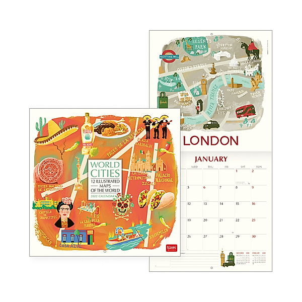 Uncoated Paper Calendar 2022 - World Cities