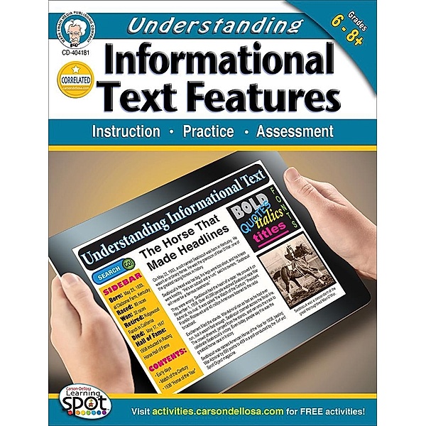 Understanding Informational Text Features, Grades 6 - 8, Schyrlet Cameron