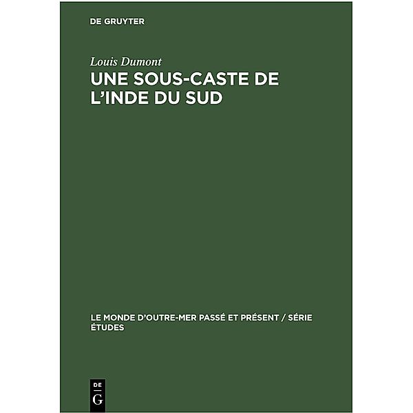 Une sous-caste de l'Inde du Sud, Louis Dumont