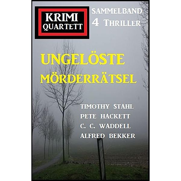 Ungelöste Mörderrätsel: Krimi Quartett Sammelband 4 Romane, Alfred Bekker, Timothy Stahl, Pete Hackett, C. C. Waddell