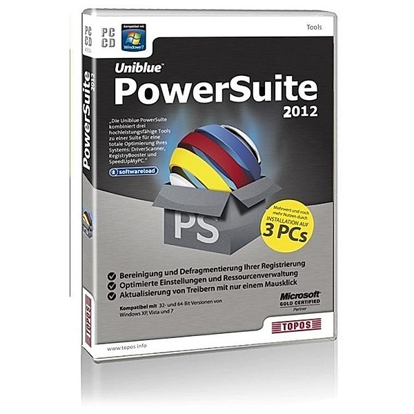Uniblue PowerSuite 2012, CD-ROM