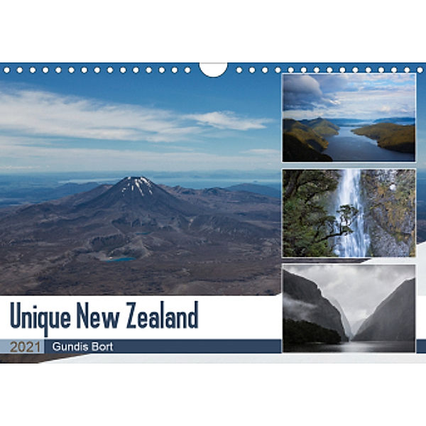 Unique New Zealand (Wall Calendar 2021 DIN A4 Landscape), Gundis Bort