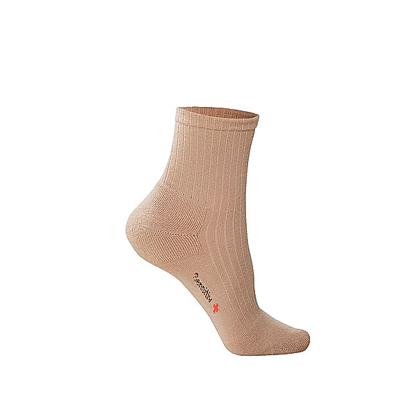 Unisex Sensitiv-Socken, 1 Paar, beige (Größe: 35-38)