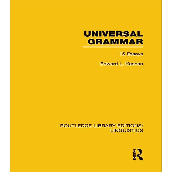 Universal Grammar, Edward L. Keenan