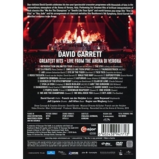 Unlimited Live From The Arena Di Verona DVD von David Garrett | Weltbild.de