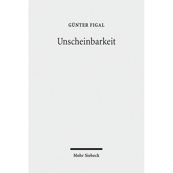 Unscheinbarkeit, Günter Figal