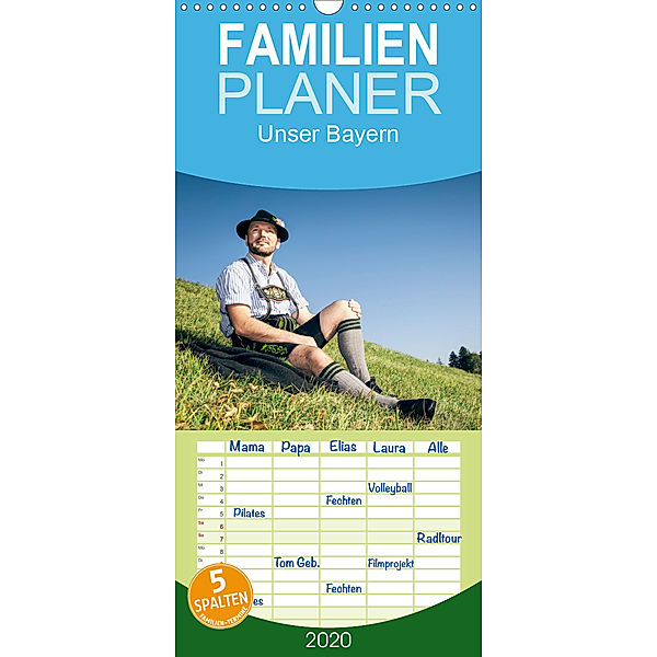Unser Bayern - Familienplaner hoch (Wandkalender 2020 , 21 cm x 45 cm, hoch), Markus Gann