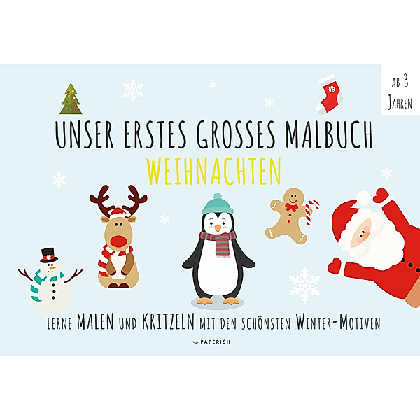 Unser erstes großes Malbuch - Winter, Milla Petersson, PAPERISH Verlag