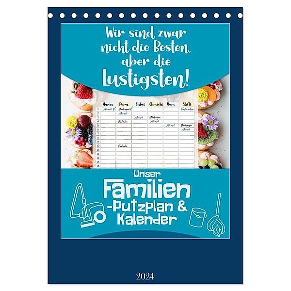 Unser Familien-Putzplan & Kalender 2024 (Tischkalender 2024 DIN A5 hoch), CALVENDO Monatskalender, MD-Publishing