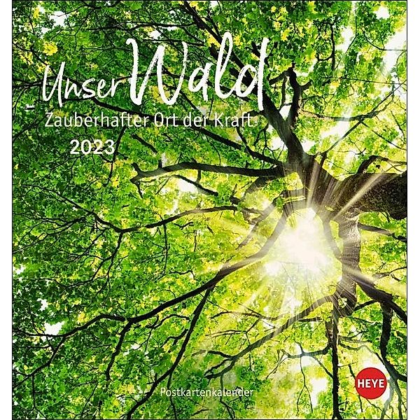 Unser Wald Postkartenkalender 2023. Beeindruckende Detailfotos in einem Monats-Tischkalender zum Aufstellen und Aufhänge