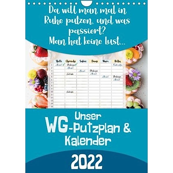 Unser WG-Putzplan & Kalender 2022 (Wandkalender 2022 DIN A4 hoch), MD-Publishing