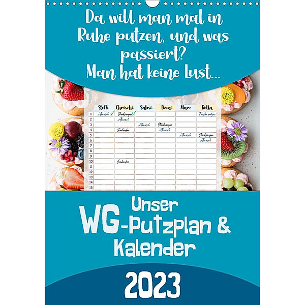 Unser WG-Putzplan & Kalender 2023 (Wandkalender 2023 DIN A3 hoch), MD-Publishing