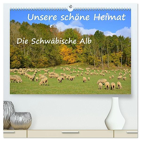 Unsere schöne Heimat - Die Schwäbische Alb (hochwertiger Premium Wandkalender 2024 DIN A2 quer), Kunstdruck in Hochglanz, Gugigei