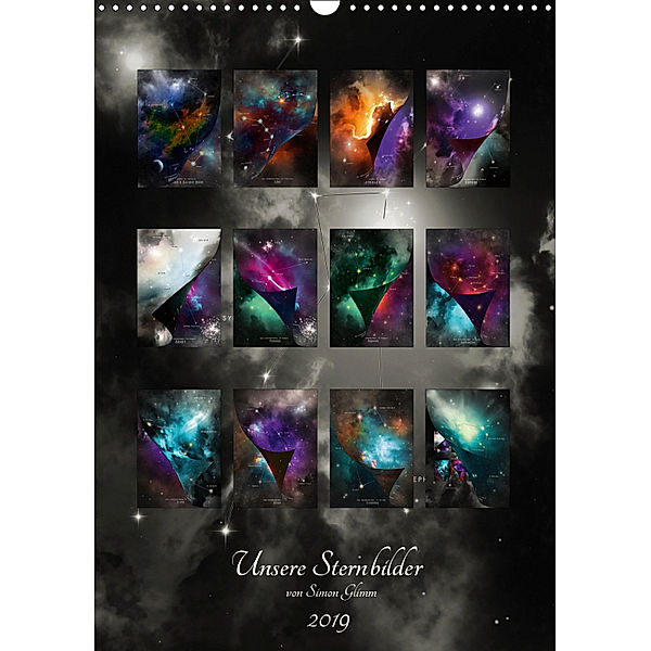 Unsere Sternbilder (Wandkalender 2019 DIN A3 hoch), Simon Glimm