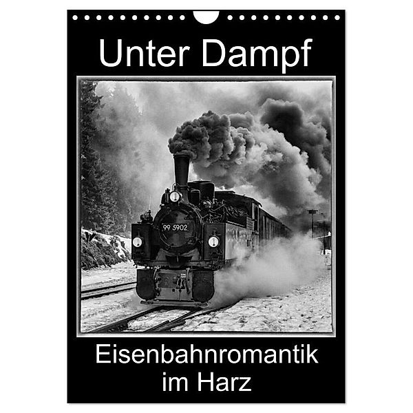 Unter Dampf. Eisenbahnromantik im Harz (Wandkalender 2024 DIN A4 hoch), CALVENDO Monatskalender, Marion Maurer