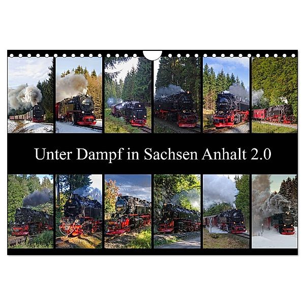 Unter Dampf in Sachsen Anhalt 2.0 (Wandkalender 2025 DIN A4 quer), CALVENDO Monatskalender, Calvendo, Steffen Gierok