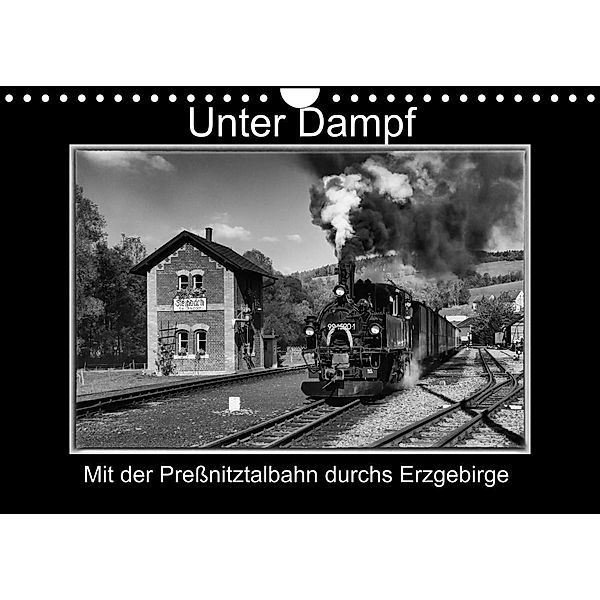 Unter Dampf - Mit der Pressnitztalbahn durchs Erzgebirge (Wandkalender 2023 DIN A4 quer), Marion Maurer