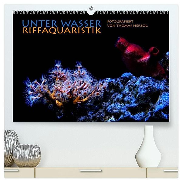 UNTER WASSER Riffaquaristik (hochwertiger Premium Wandkalender 2024 DIN A2 quer), Kunstdruck in Hochglanz, www.bild-erzaehler.com, Thomas Herzog