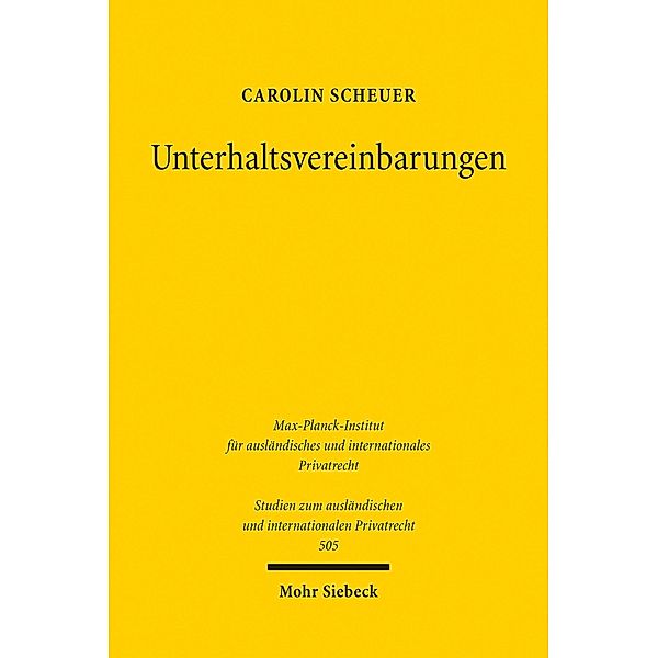 Unterhaltsvereinbarungen, Carolin Scheuer