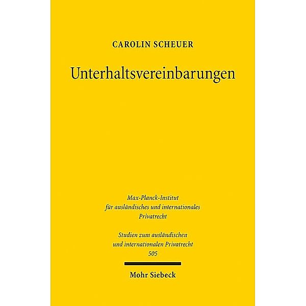 Unterhaltsvereinbarungen, Carolin Scheuer