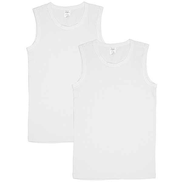Schiesser Unterhemd 95/5 2er-Pack mit breiten Trägern in weiß