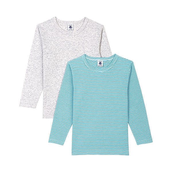 Petit Bateau Unterhemd BASIC 2er-Pack lang in tourmaline/beluga