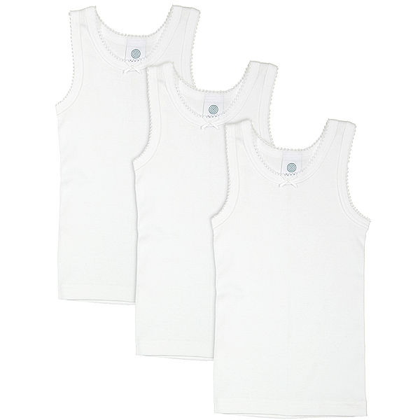 Sanetta Unterhemd BASIC GIRL 3er-Pack in weiss