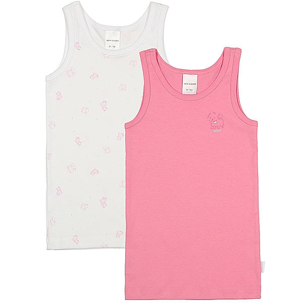 Schiesser Unterhemd CLASSICS – HUND 2er Pack in pink/weiß