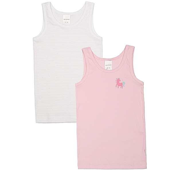 Schiesser Unterhemd CLASSICS – PFERD 2er Pack in rosa/weiß