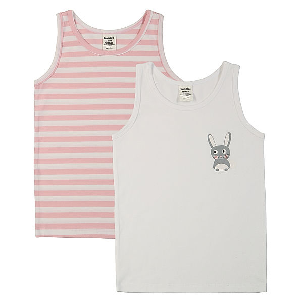tausendkind essentials Unterhemd HASE HENRY 2er-Pack in rosa/weiß
