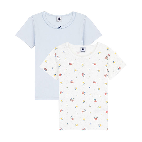 Petit Bateau Unterhemd MINI JOLIE 2er-Pack in marshmallow/fraicheur