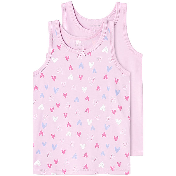 name it Unterhemd NMFTANK HEARTS 2er Pack in pink lavender