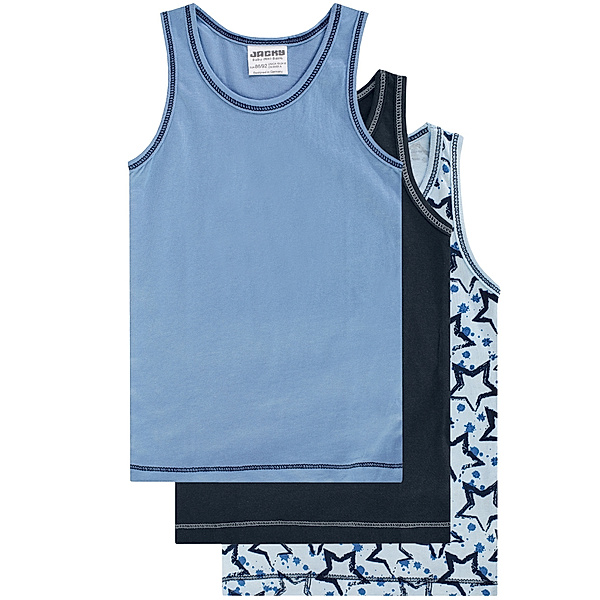 Jacky Unterhemd STARLIGHT 3er-Pack in blau