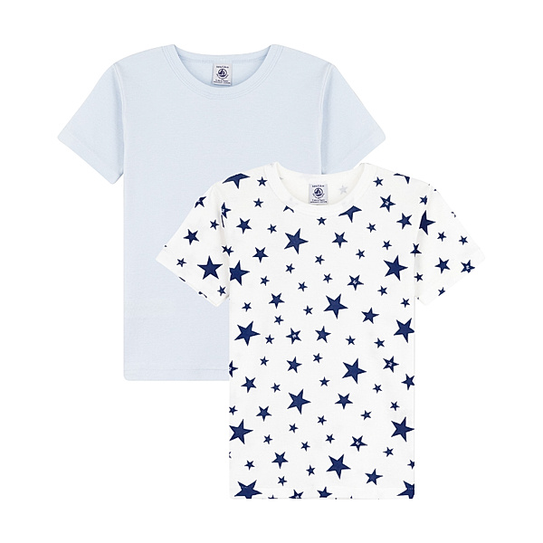 Petit Bateau Unterhemd VINTAGE STAR 2er-Pack in marshmallow/fraicheur