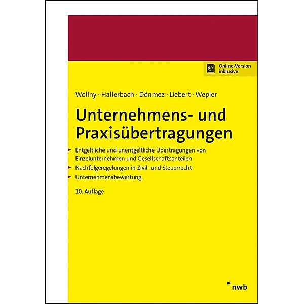 Unternehmens- und Praxisübertragungen, Dorothee Hallerbach, Axel Wepler, Hülya Dönmez
