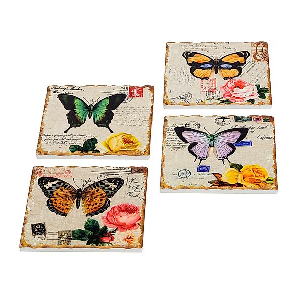 Untersetzer Papillon, 4er-Set