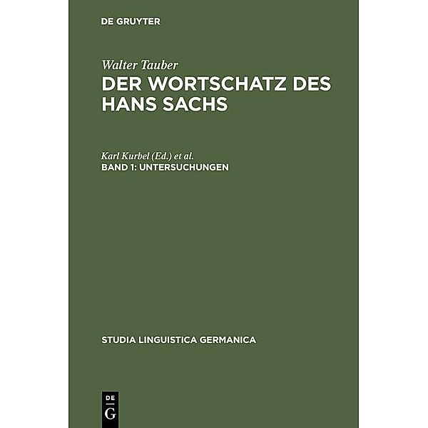 Untersuchungen / Studia Linguistica Germanica, Walter Tauber