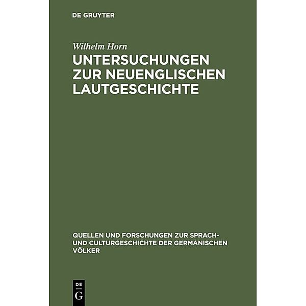 Untersuchungen zur neuenglischen Lautgeschichte, Wilhelm Horn